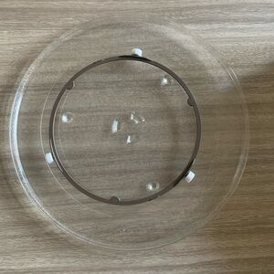 G.E. Household Microwave Oven Glass 13.5” Diameter Turntable Plate Tray W/ Ring